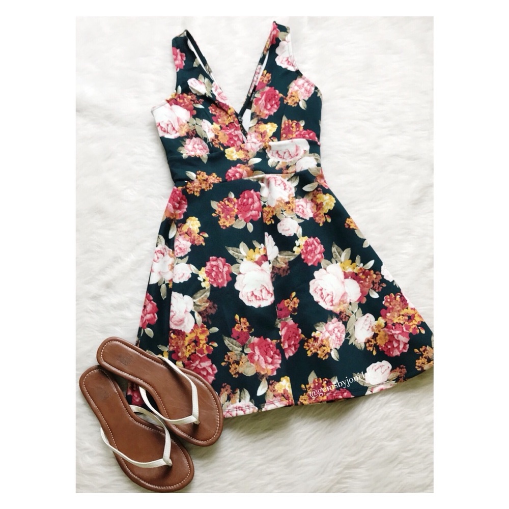 Forever 21 Fit & Flare Floral Dress